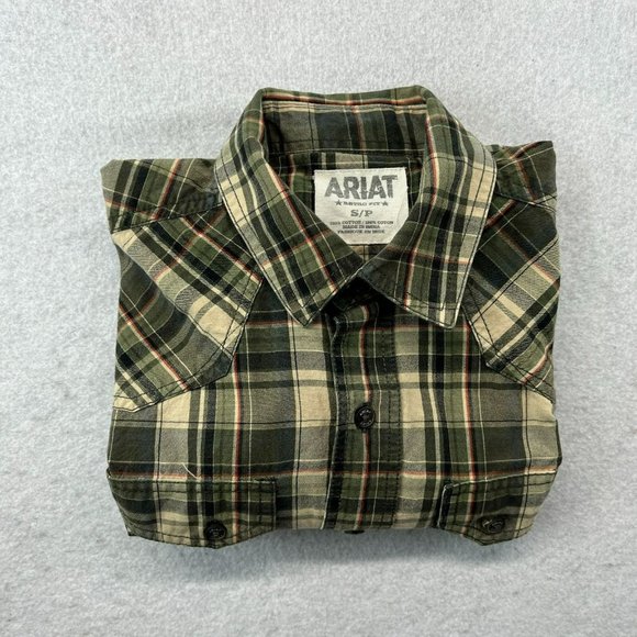 Ariat Button Up Shirt Small Men's Retro Fit Western Wear Long Sleeve - Picture 11 of 11